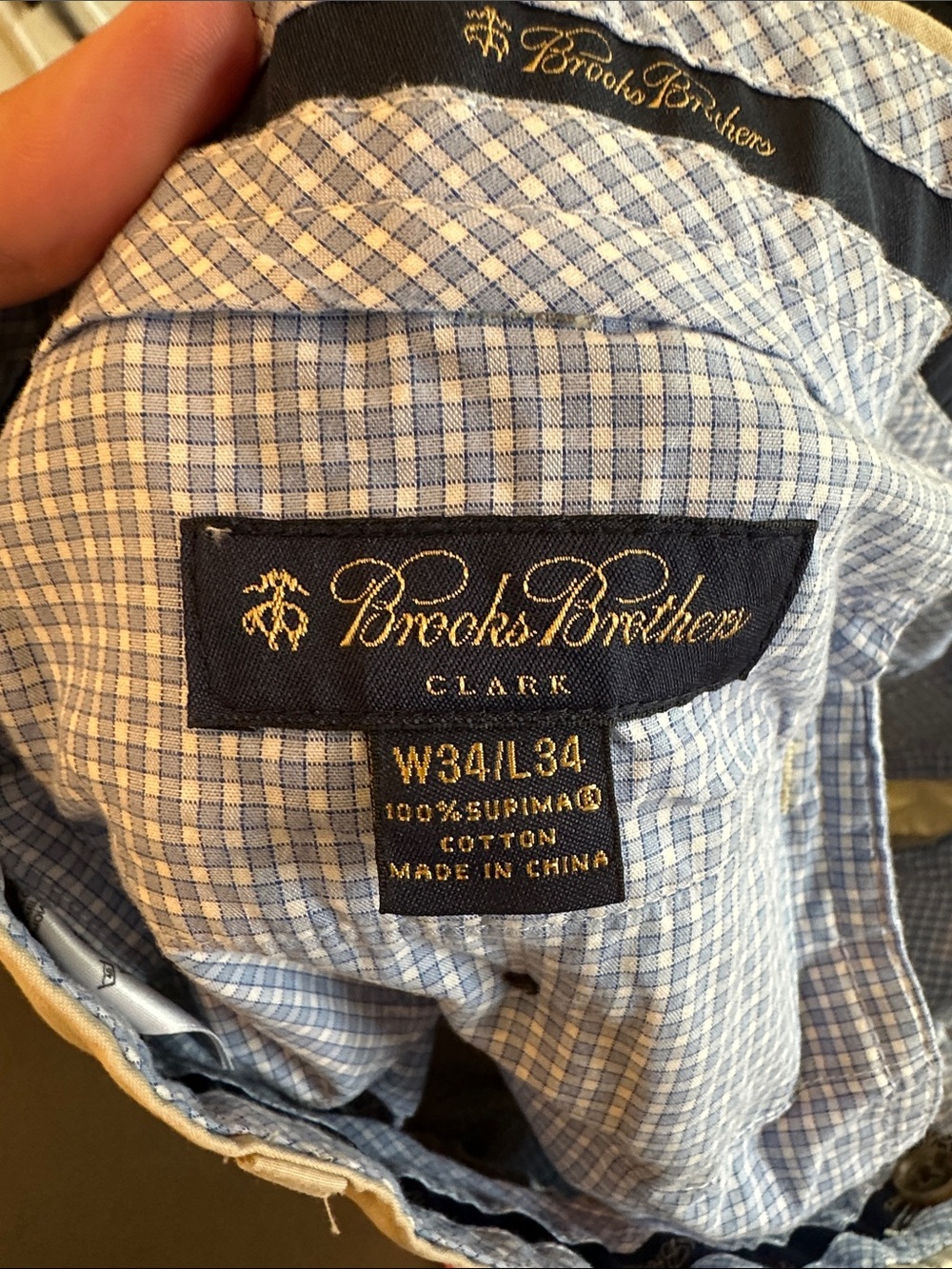 Brooks Brothers Tan and Blue Chinos - Classic Clark